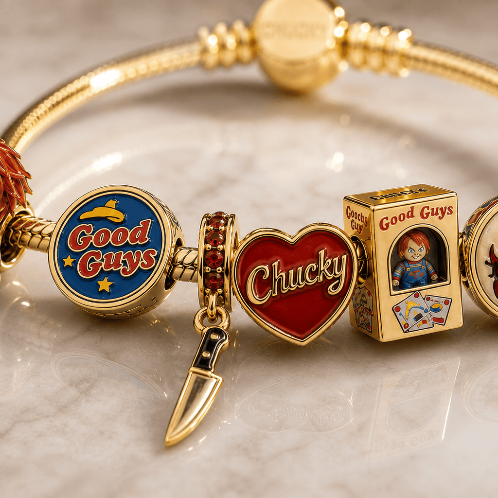 CKY Gold Charm Bracelet Set BMD