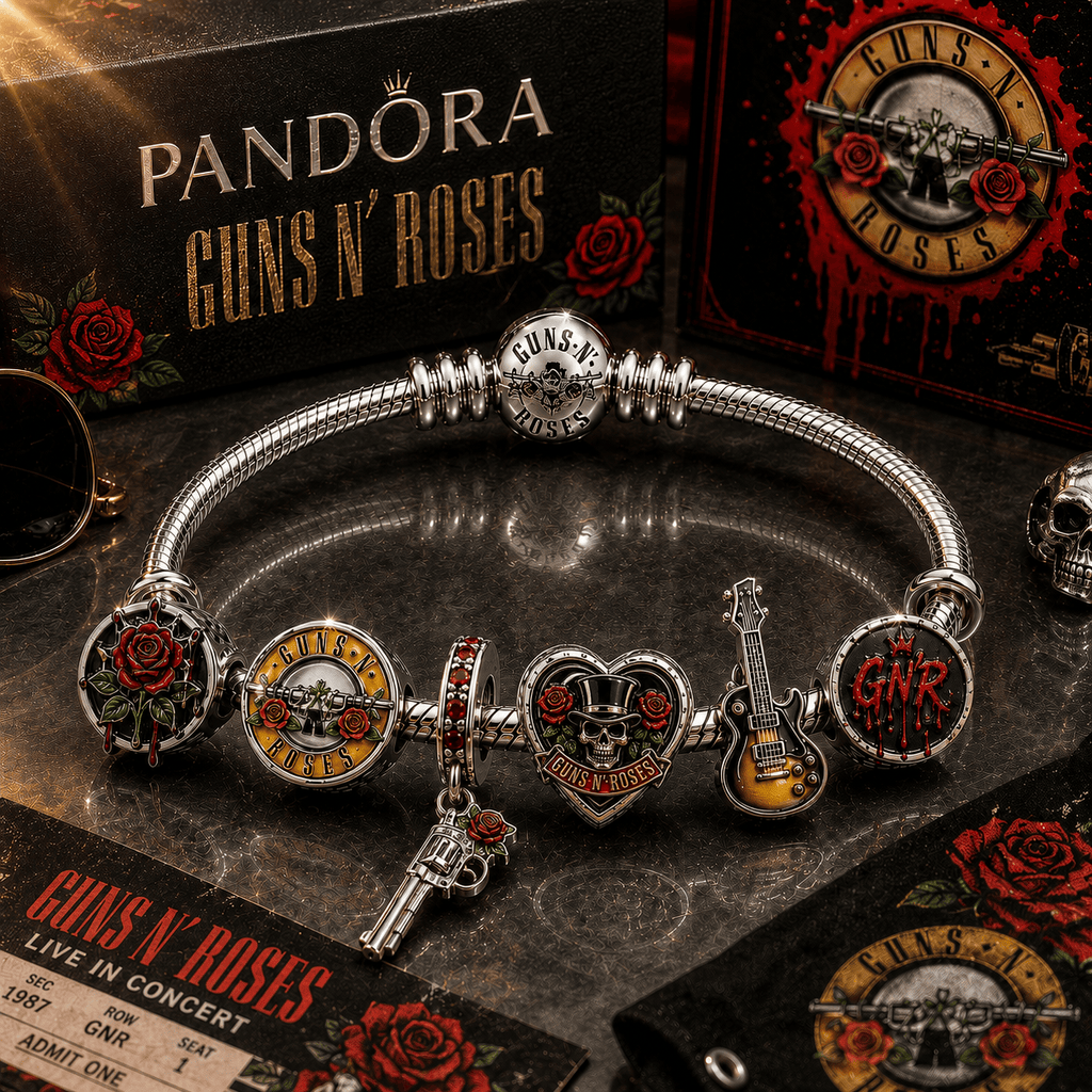 GNR Silver Charm Bracelet Set BMD
