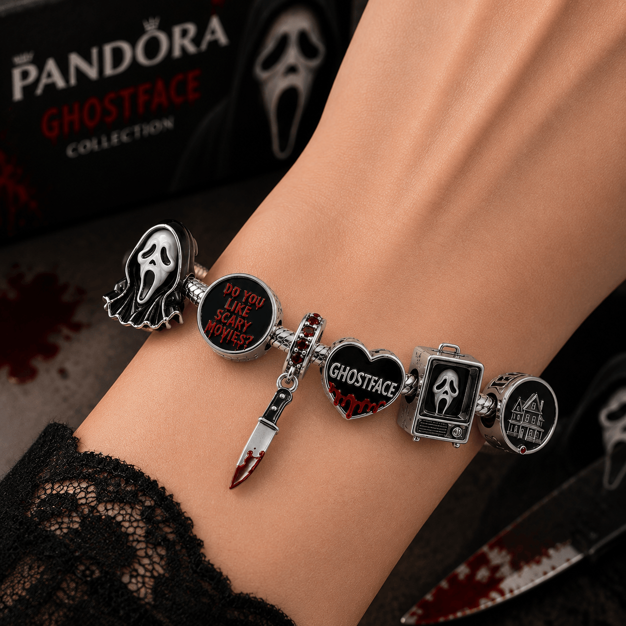 SCRE Silver Charm Bracelet Set BMD