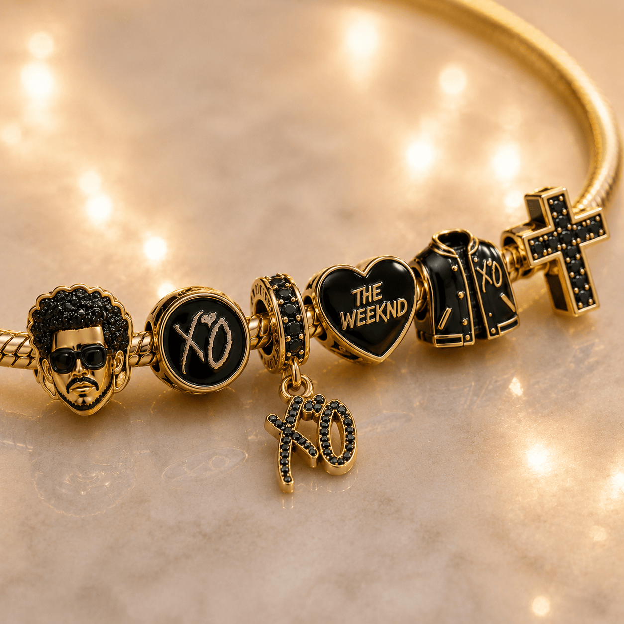 TWD Gold Charm Bracelet Set VTH