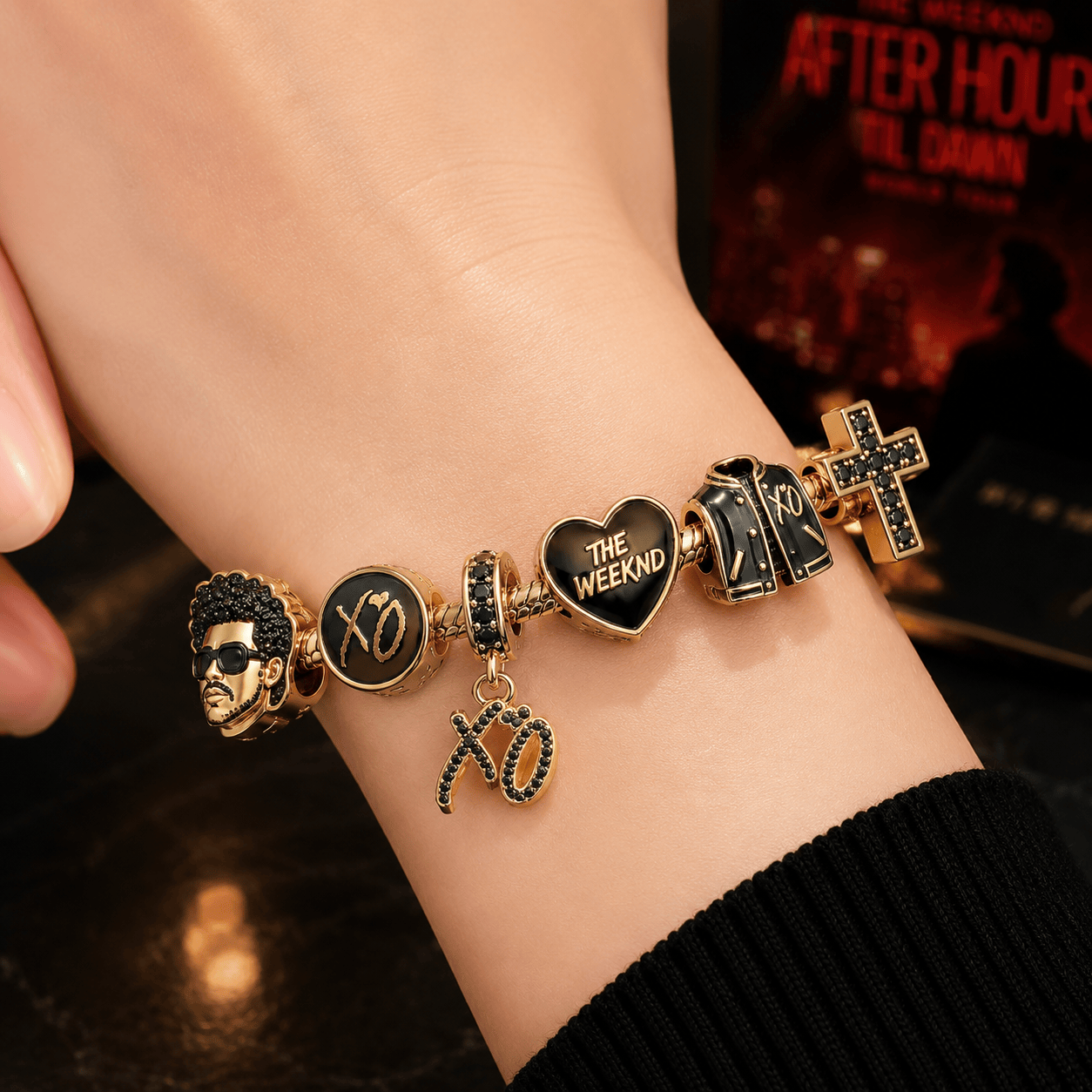 TWD Gold Charm Bracelet Set VTH
