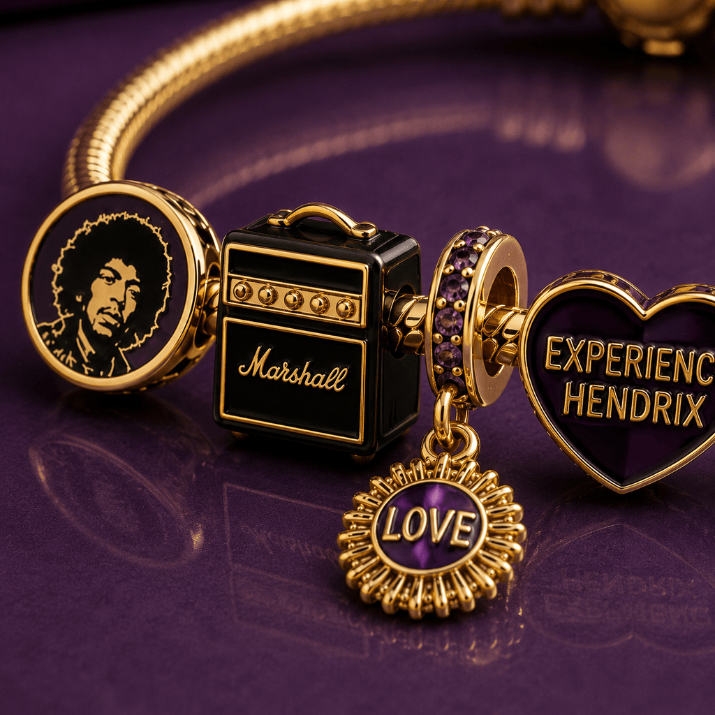 JHR Gold Charm Bracelet Set VTH