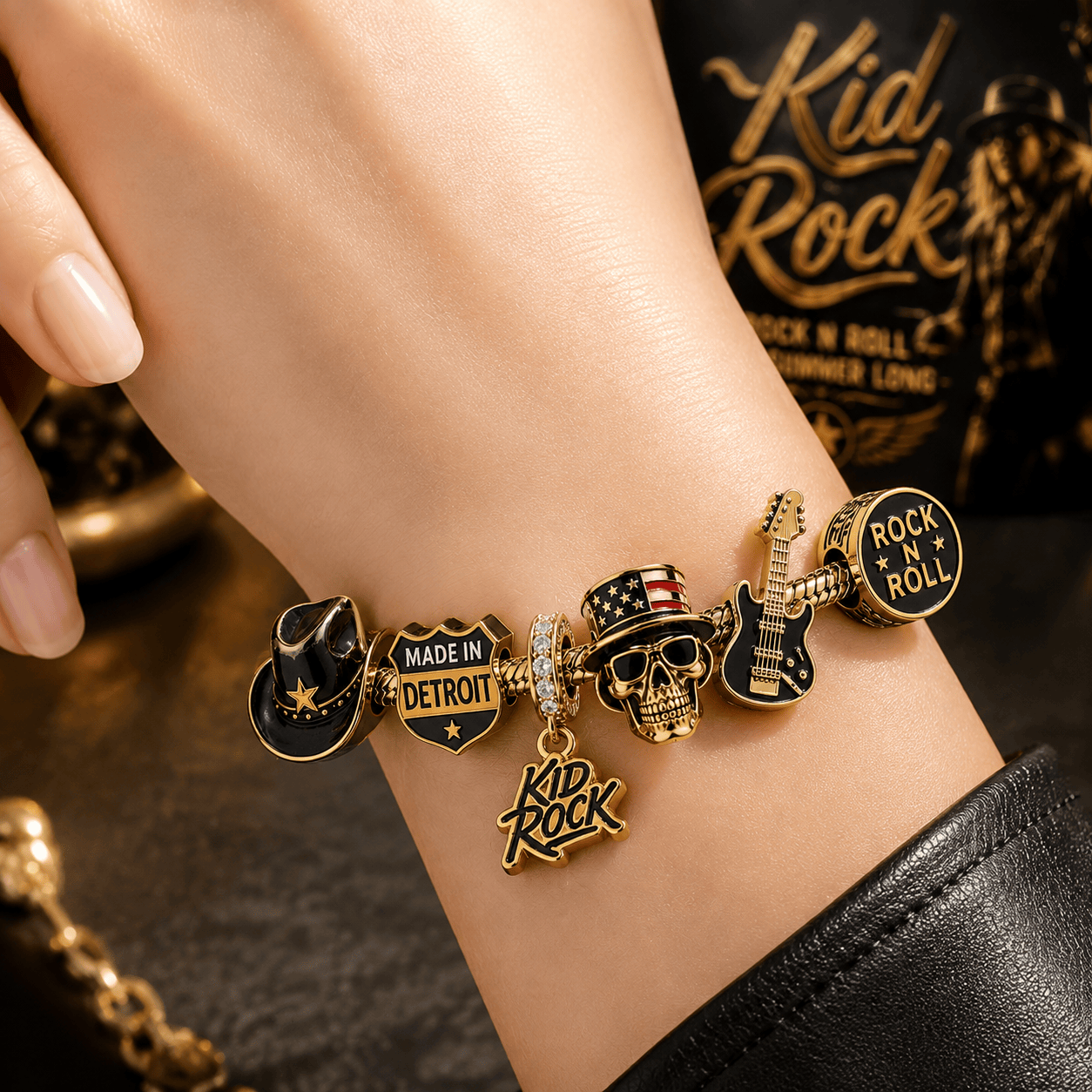 KRK Gold Charm Bracelet Set VTH