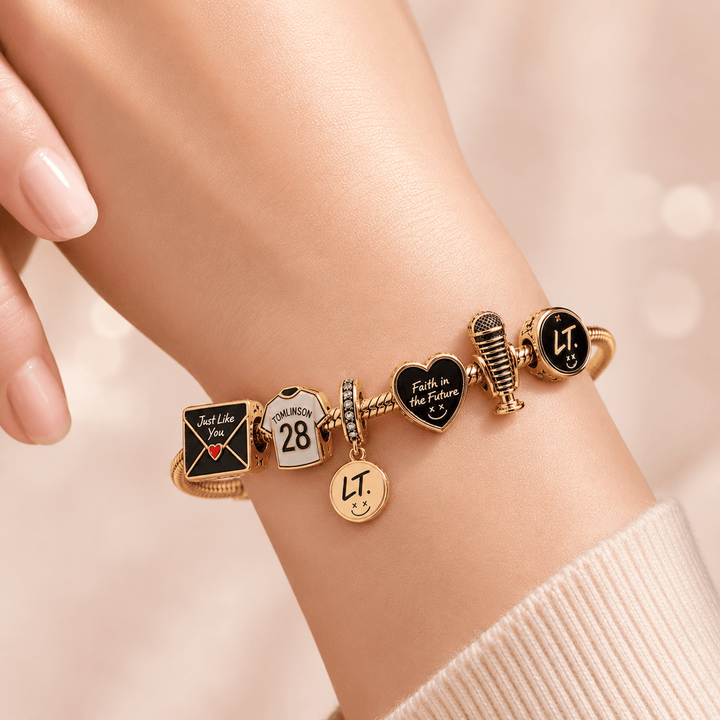 LTLS Gold Charm Bracelet Set VTH