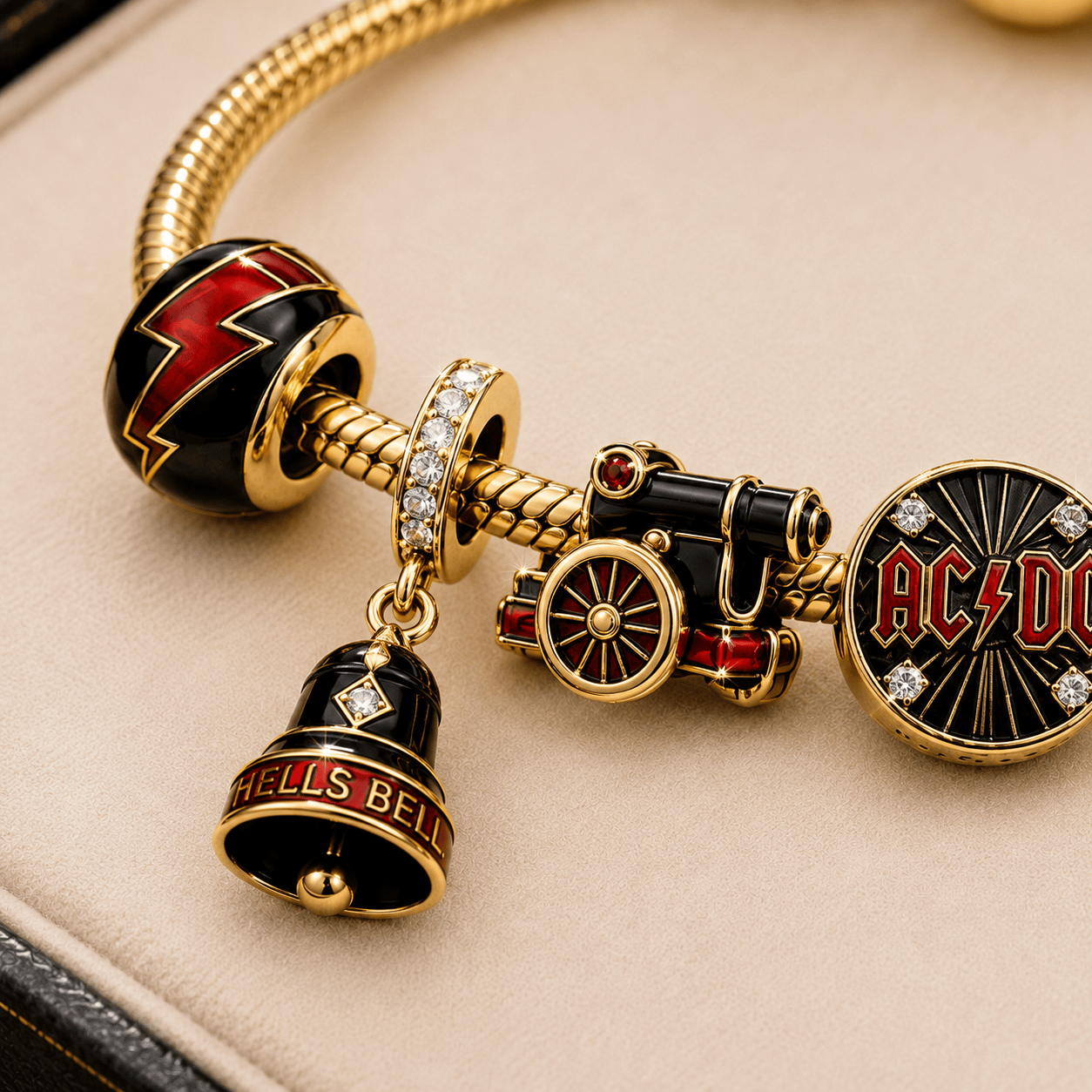 ACD Gold Charm Bracelet Set TTTT