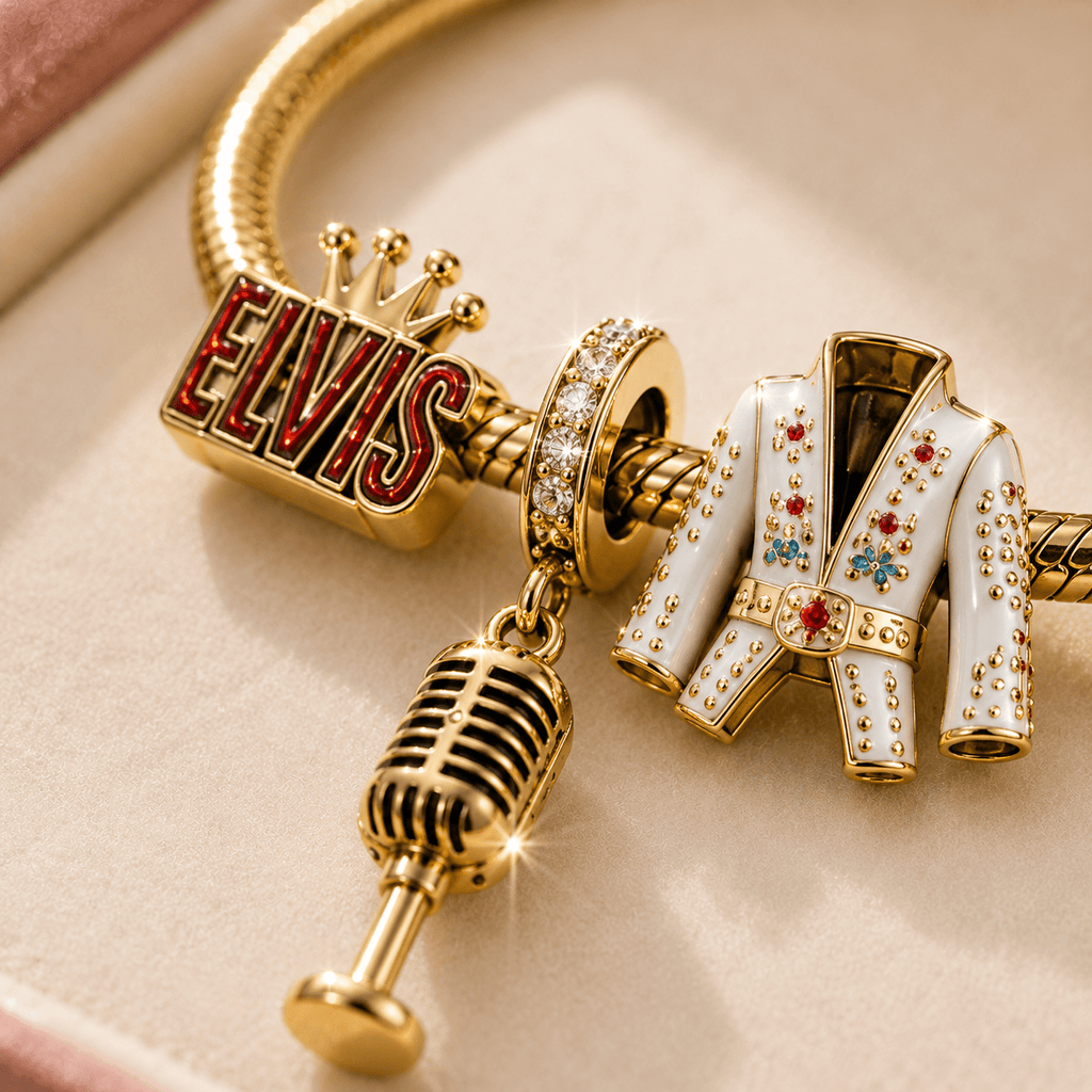ELV Gold Charm Bracelet Set TTTT
