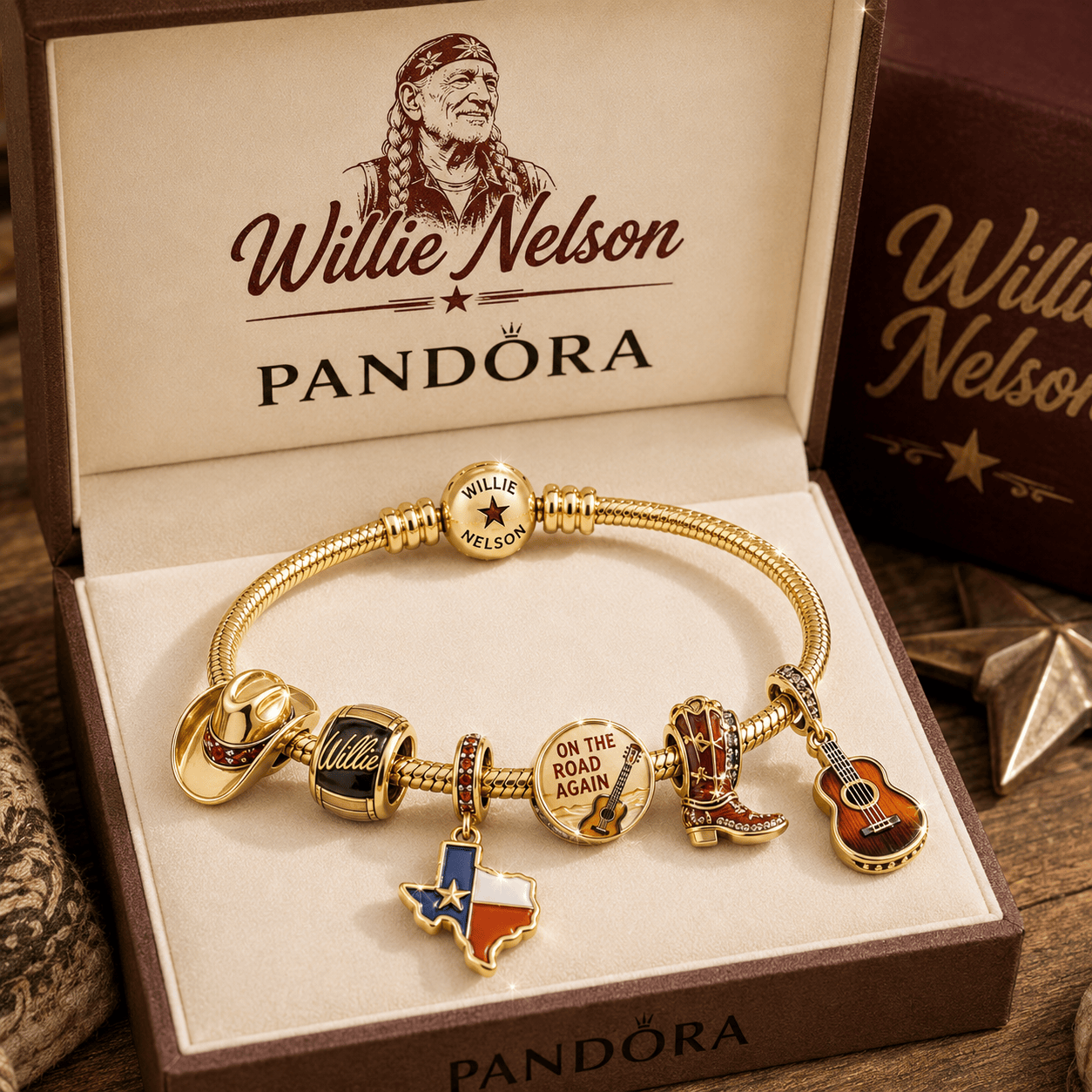 WLN Gold Charm Bracelet Set TTTT