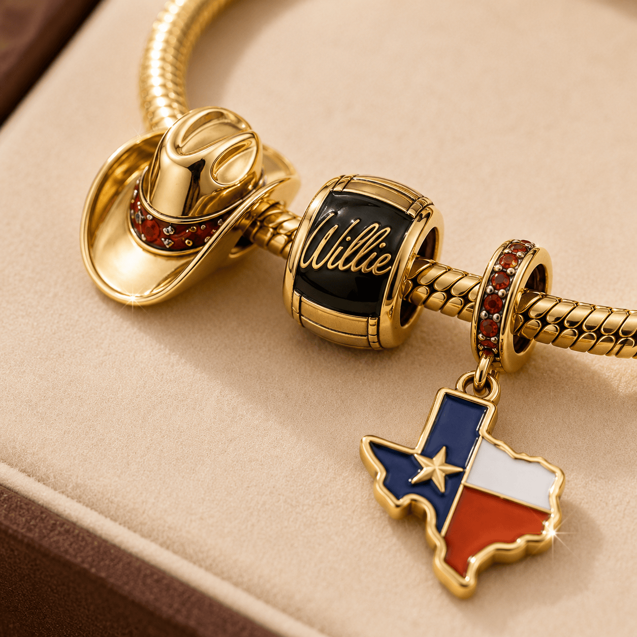 WLN Gold Charm Bracelet Set TTTT