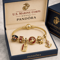 USMC Gold Charm Bracelet Set TTTT