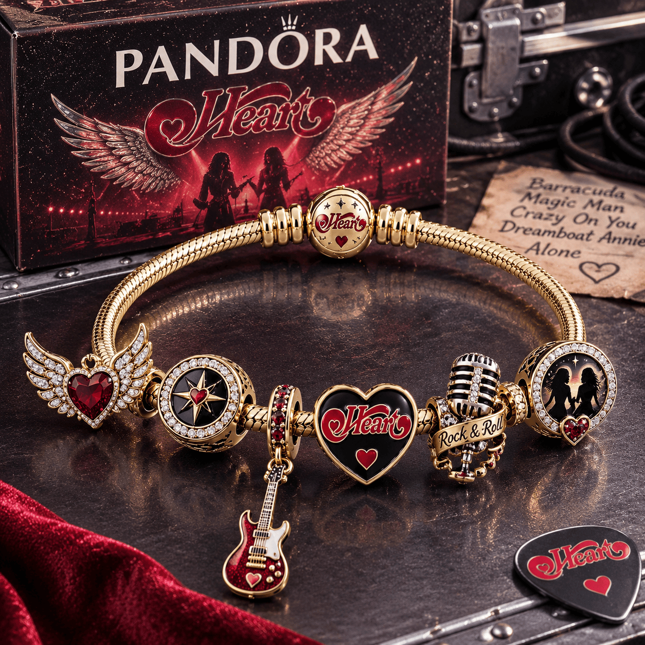 HRT Gold Charm Bracelet Set PTT