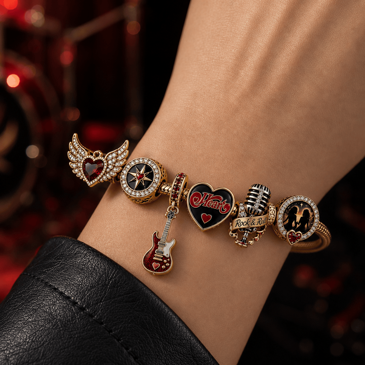 HRT Gold Charm Bracelet Set PTT