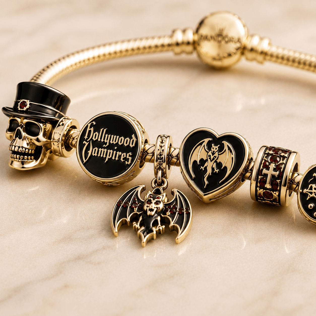 HLVP Gold Charm Bracelet Set PTT