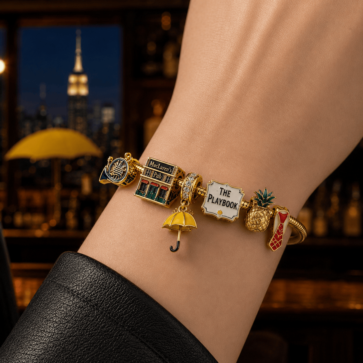 HIMYM Gold Charm Bracelet Set PTT