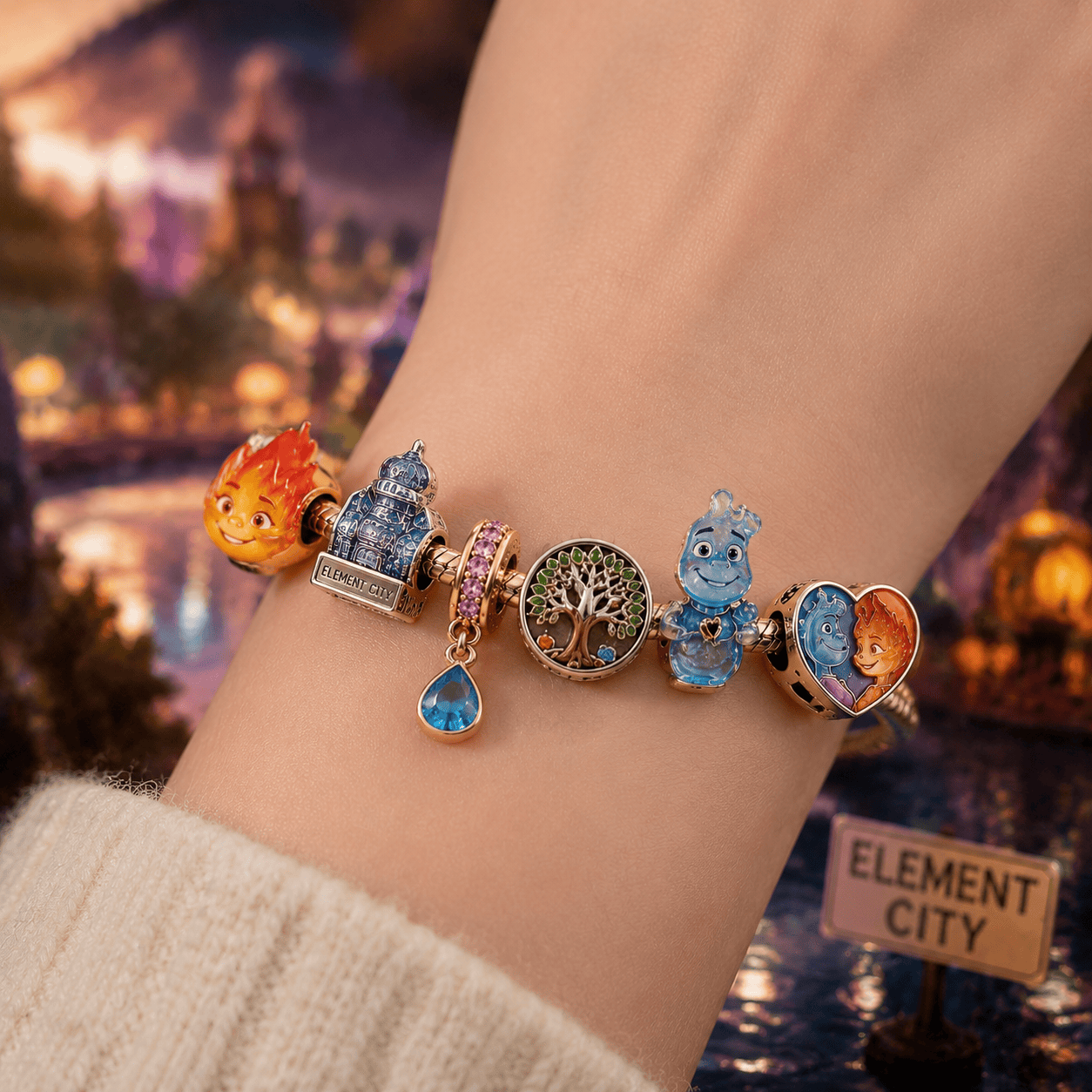 ELE Gold Charm Bracelet Set PTT