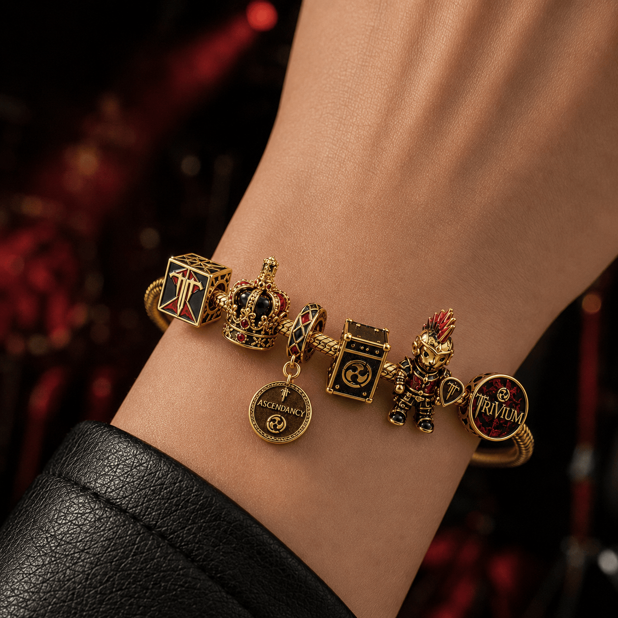 TVM Gold Charm Bracelet Set PTT