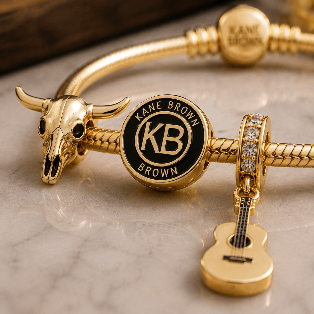 KBR Gold Charm Bracelet Set VTH