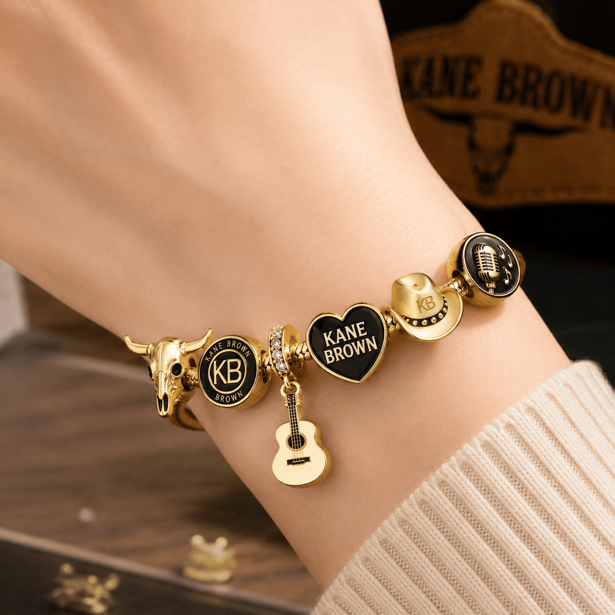 KBR Gold Charm Bracelet Set VTH