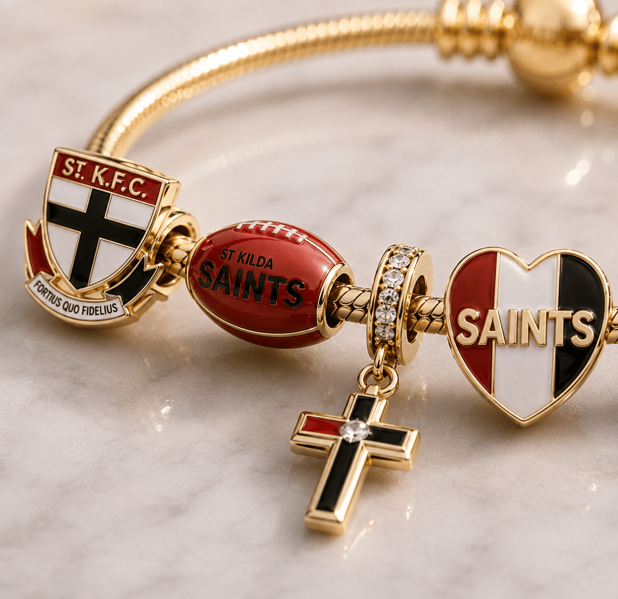 SKD Gold Charm Bracelet Set VTH