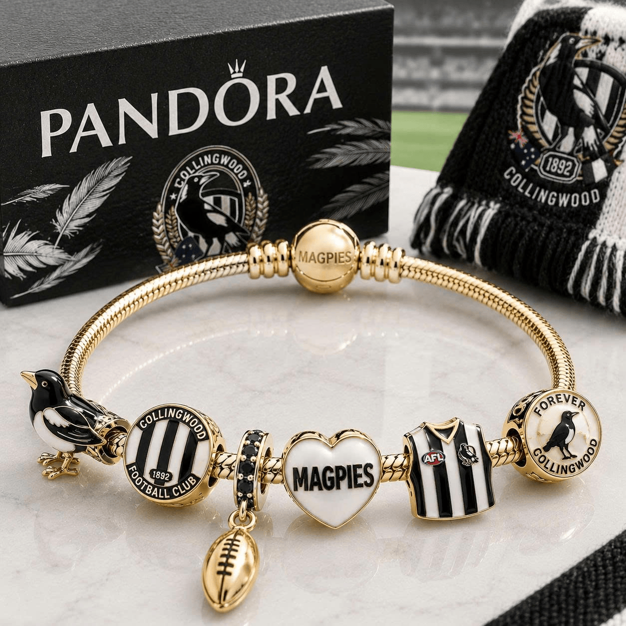 CMW Gold Charm Bracelet Set VTH