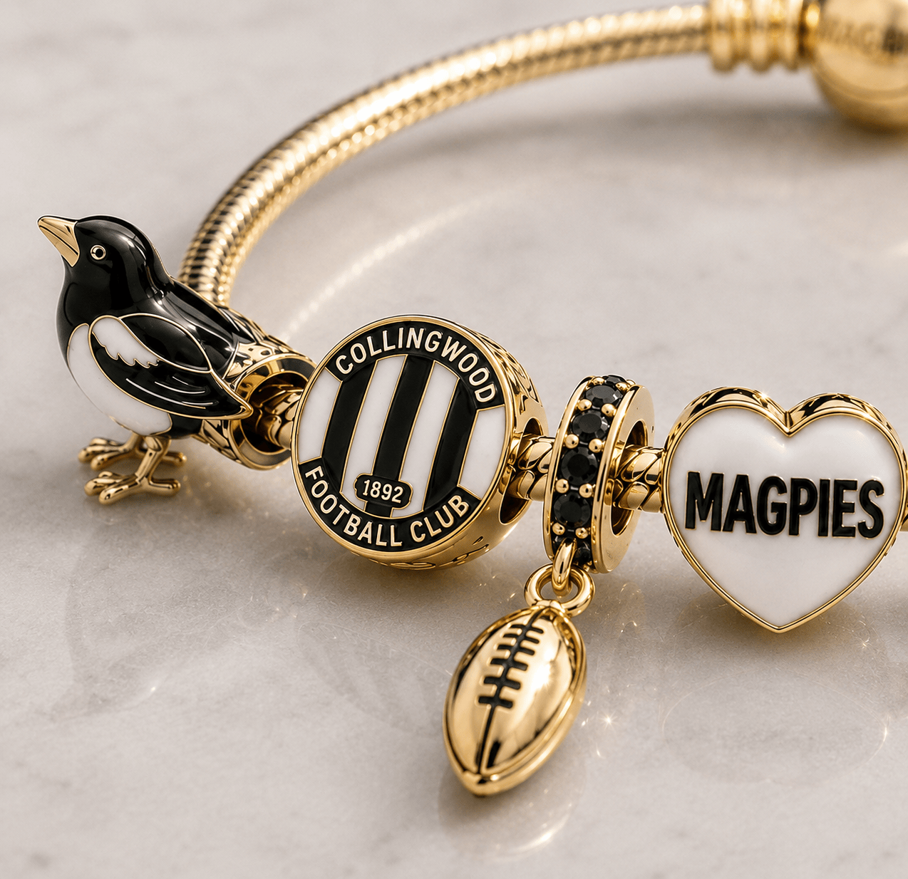 CMW Gold Charm Bracelet Set VTH