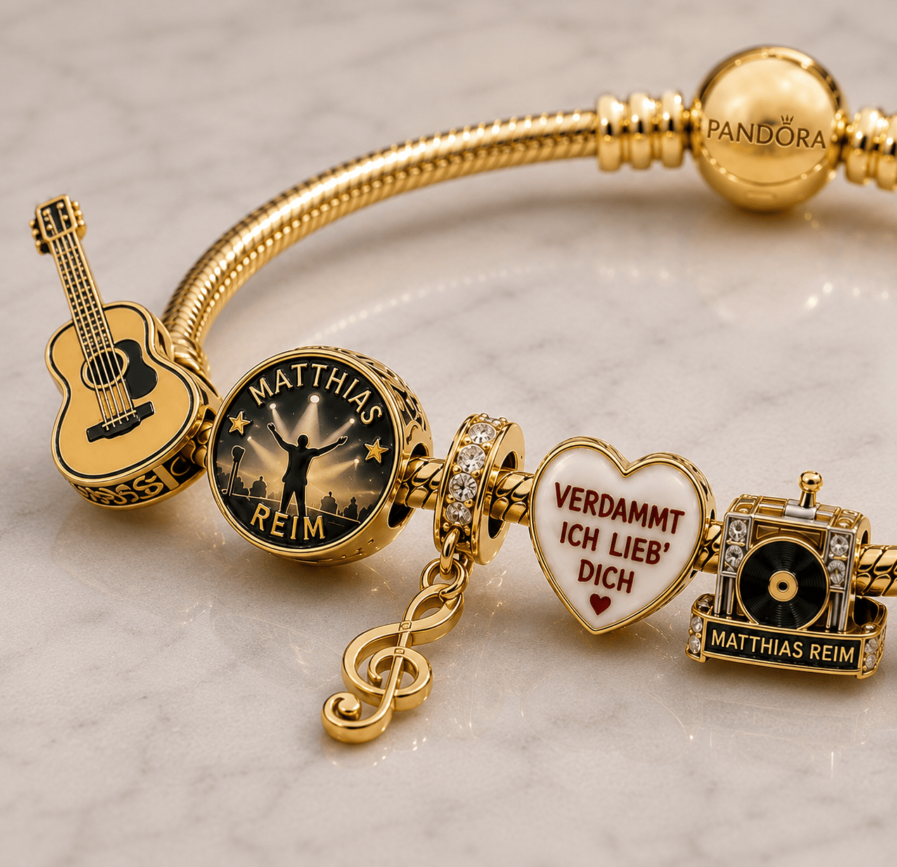 MTRM Gold Charm Bracelet Set VTH