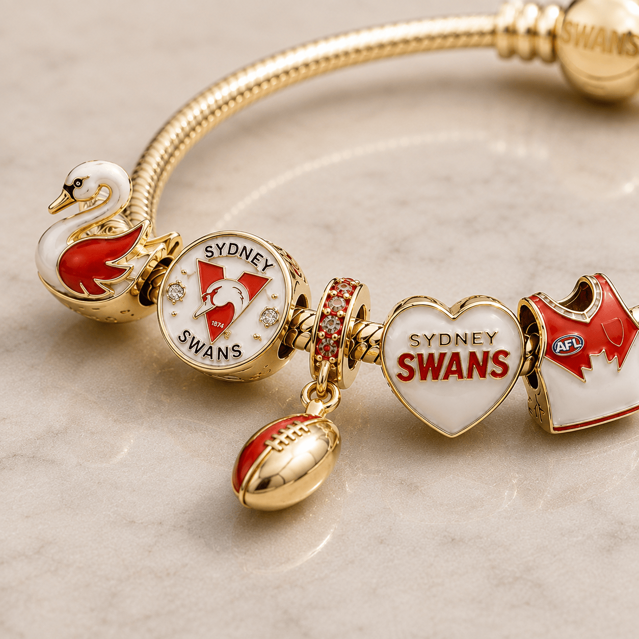 SNSW Gold Charm Bracelet Set VTH