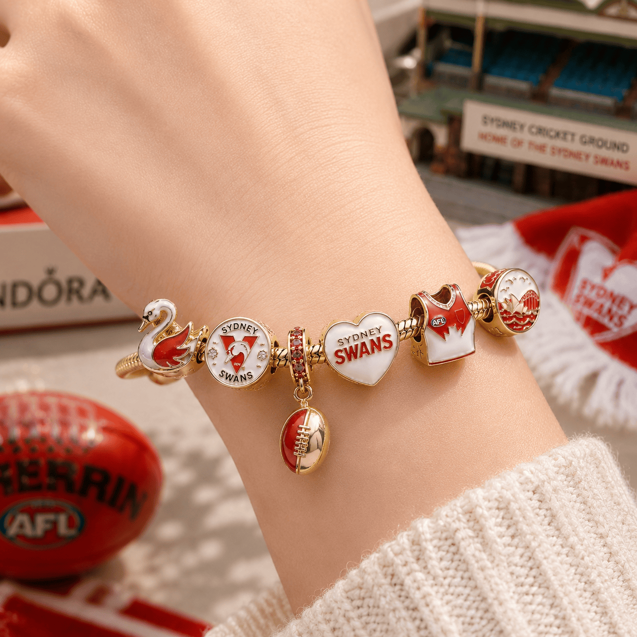 SNSW Gold Charm Bracelet Set VTH