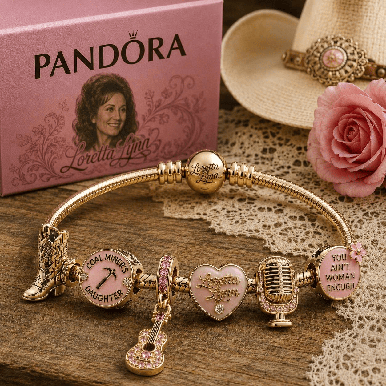 LTL Gold Charm Bracelet Set VTH
