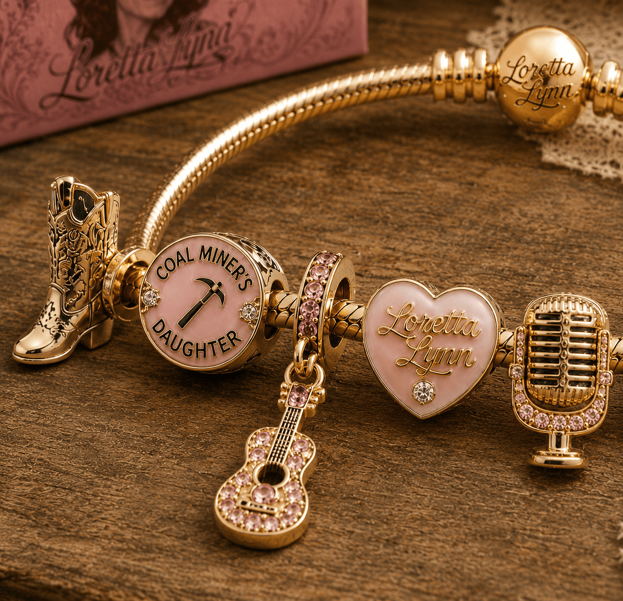 LTL Gold Charm Bracelet Set VTH