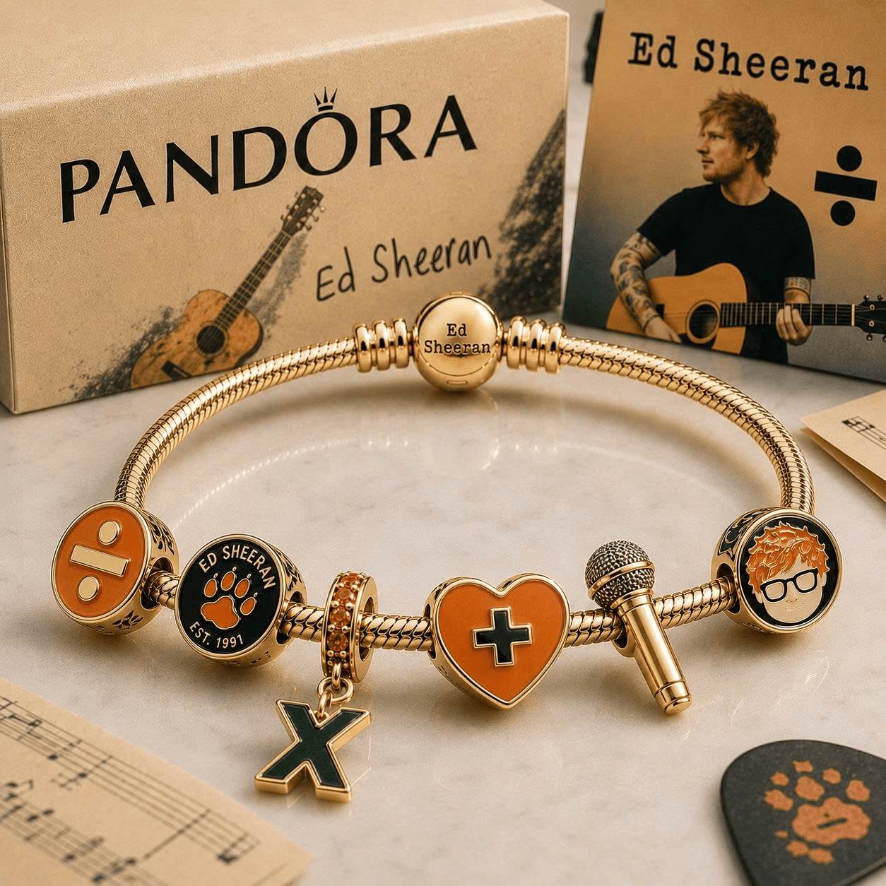 EDSR Gold Charm Bracelet Set VTH