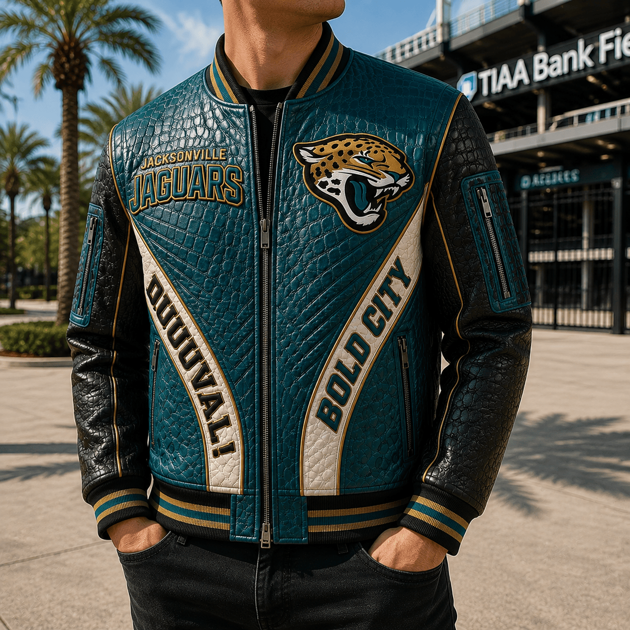 Premium JSVJ Leather Zipper Jacket PVNA