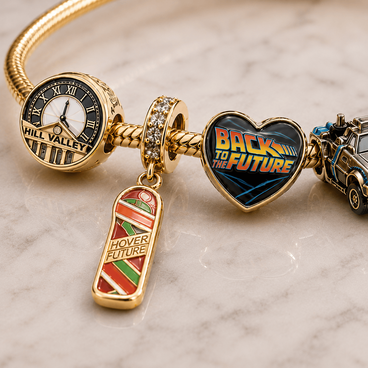 BTF Gold Charm Bracelet Set BMD
