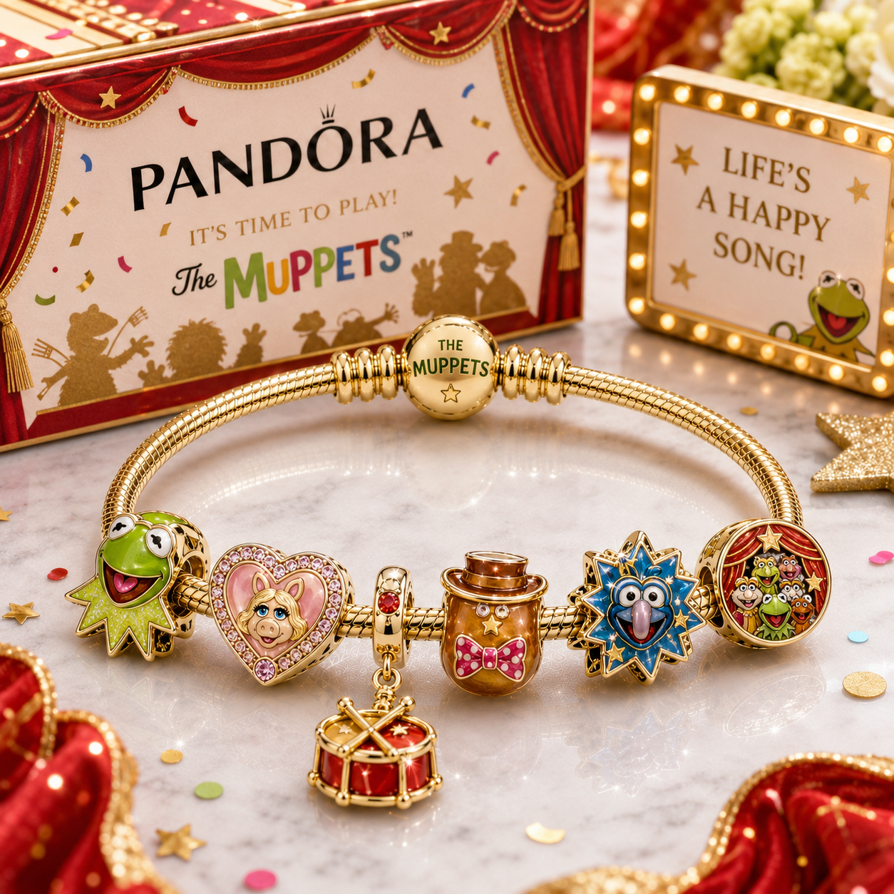 TMP Gold Charm Bracelet Set BMD