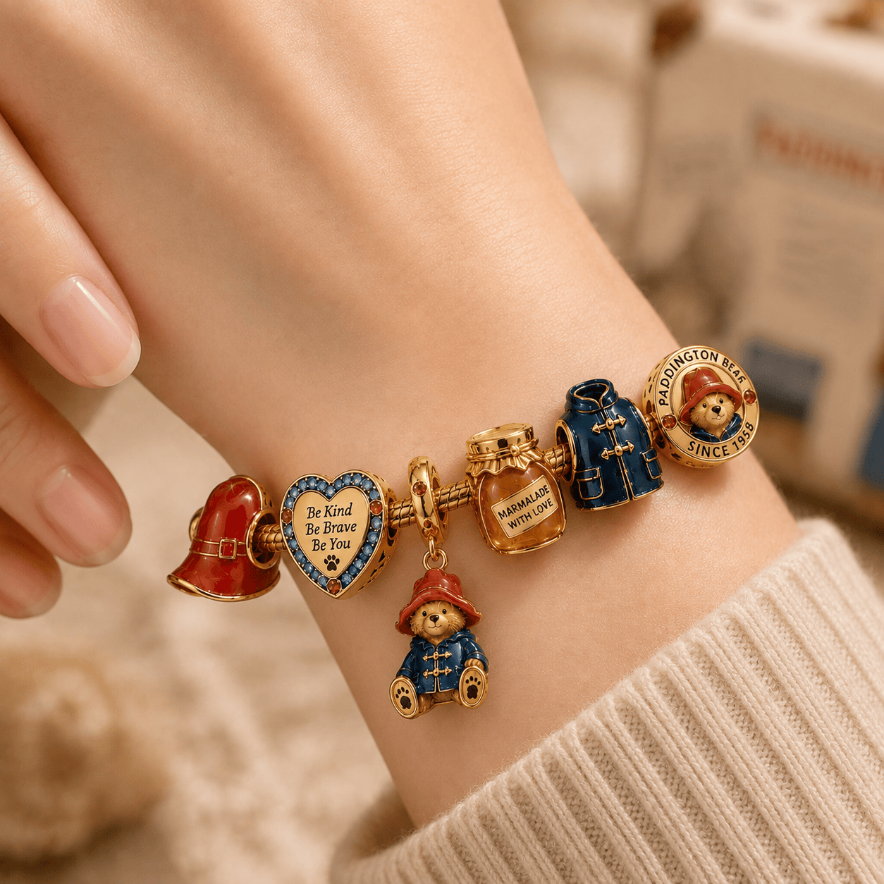 PDT Gold Charm Bracelet Set BMD