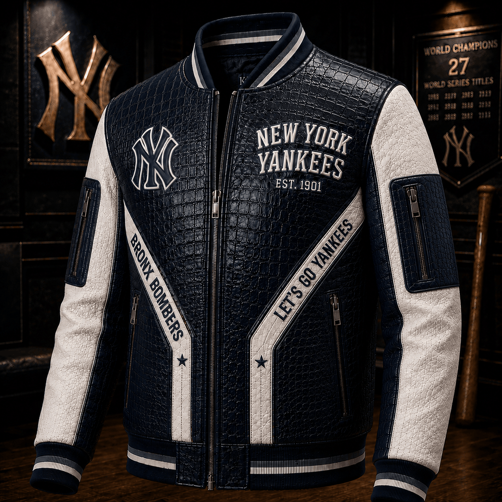 Premium NYY Leather Zipper Jacket TTMH