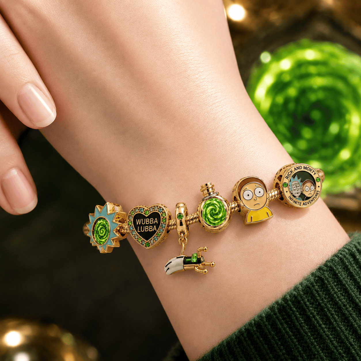 RICKM Gold Charm Bracelet Set BMD