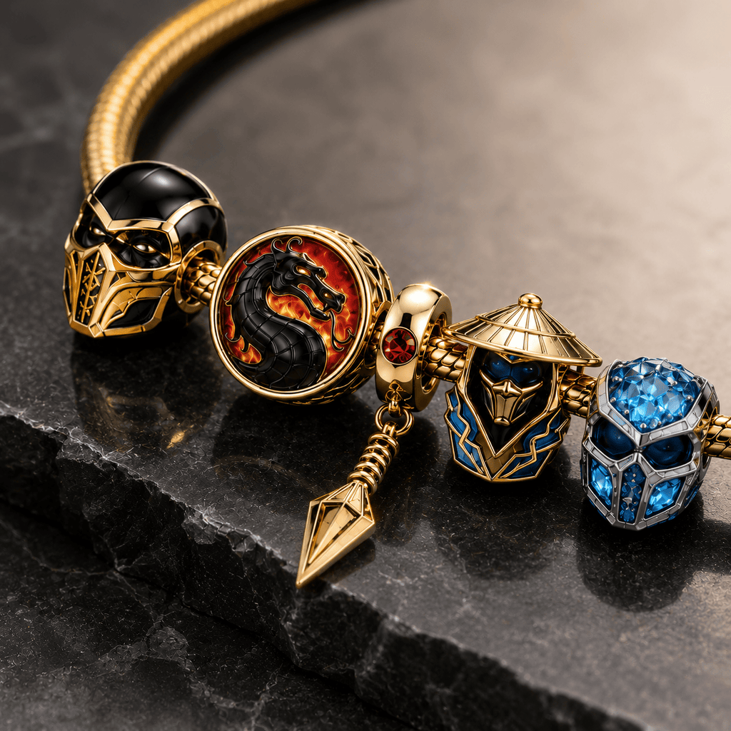MKB Gold Charm Bracelet Set BMD