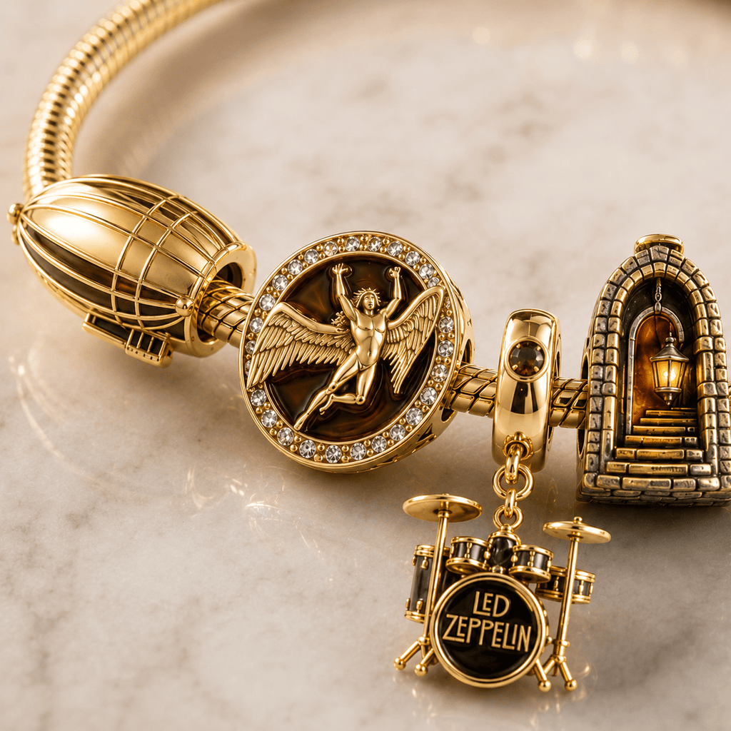 LZPL Gold Charm Bracelet Set BMD