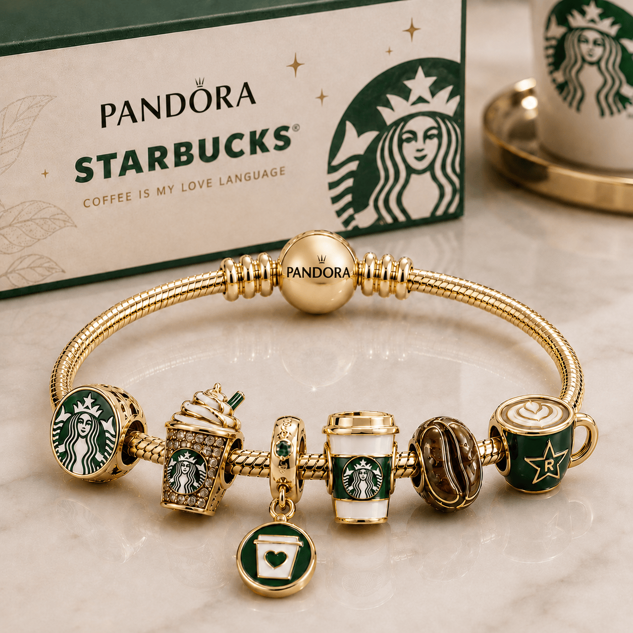 STBK Gold Charm Bracelet Set BMD