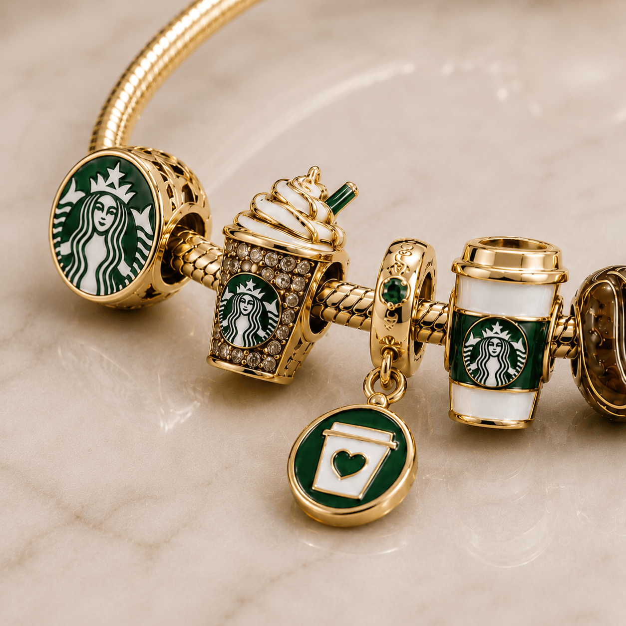 STBK Gold Charm Bracelet Set BMD