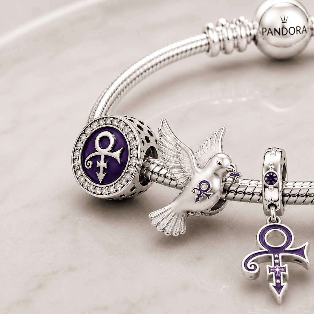 PRCE Silver Charm Bracelet Set BMD