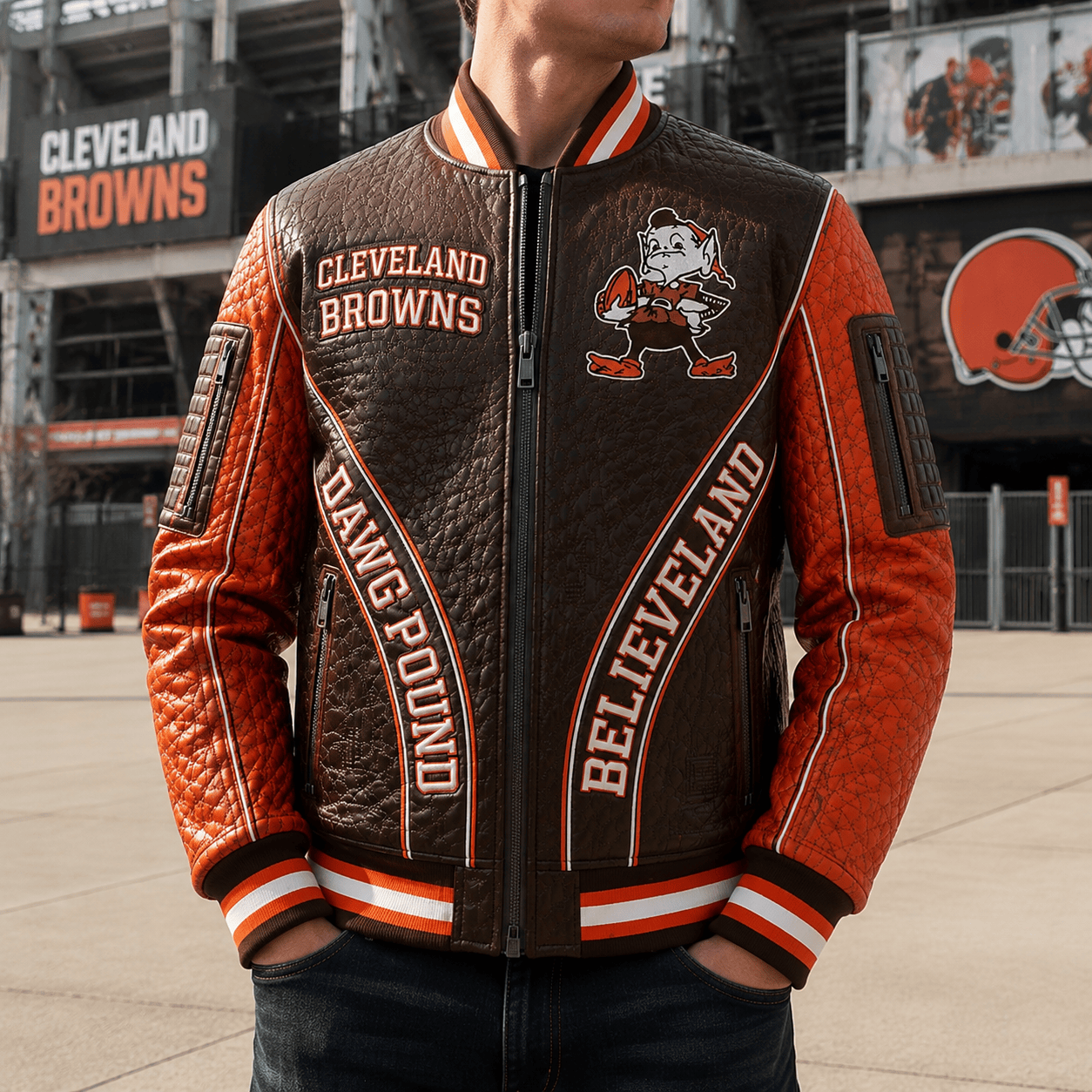Premium CLVB Leather Zipper Jacket PVNA