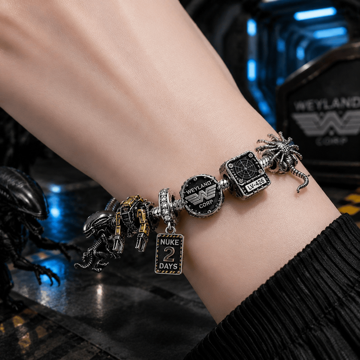ALE Sliver Charm Bracelet Set TTN