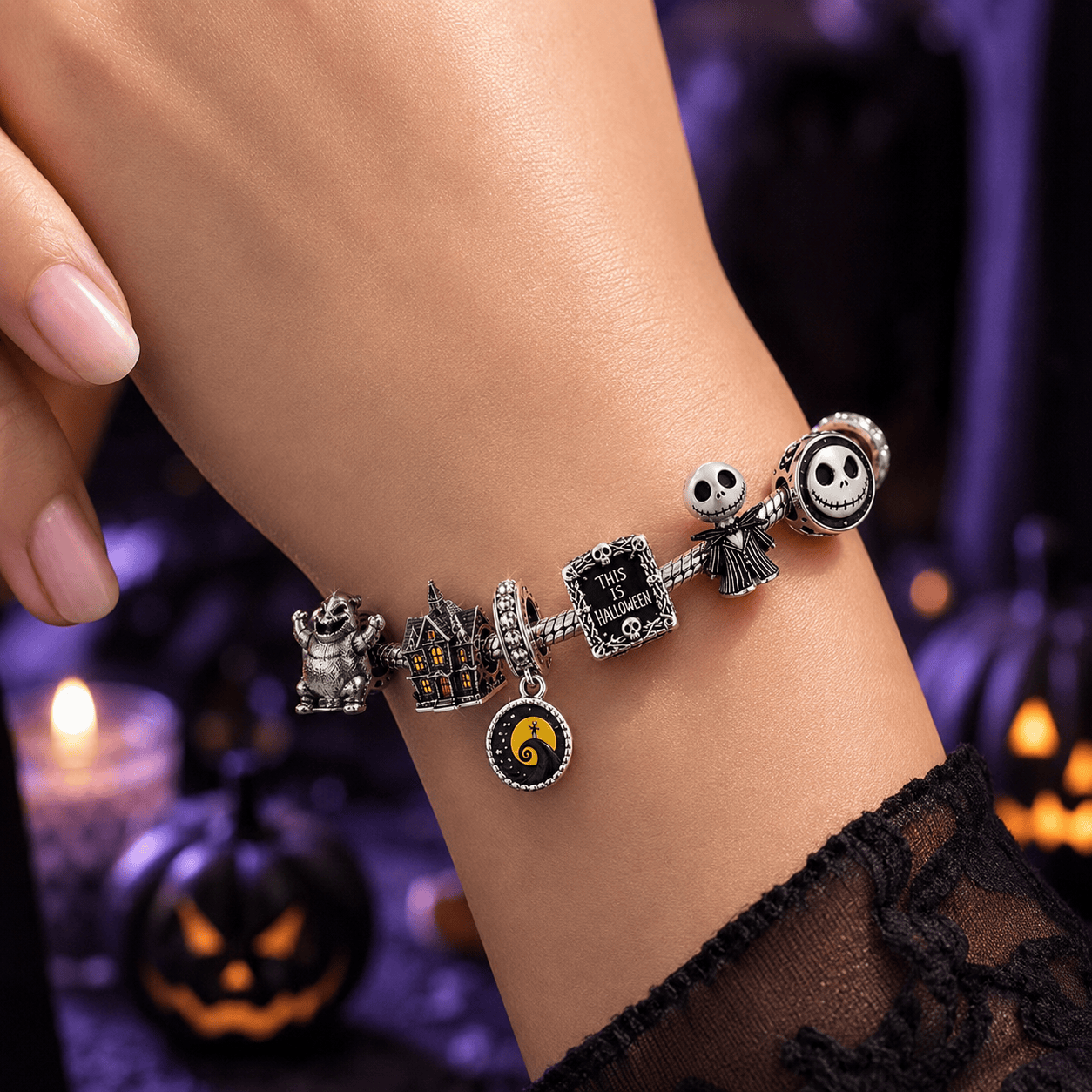 TNBC Sliver Charm Bracelet Set TTN