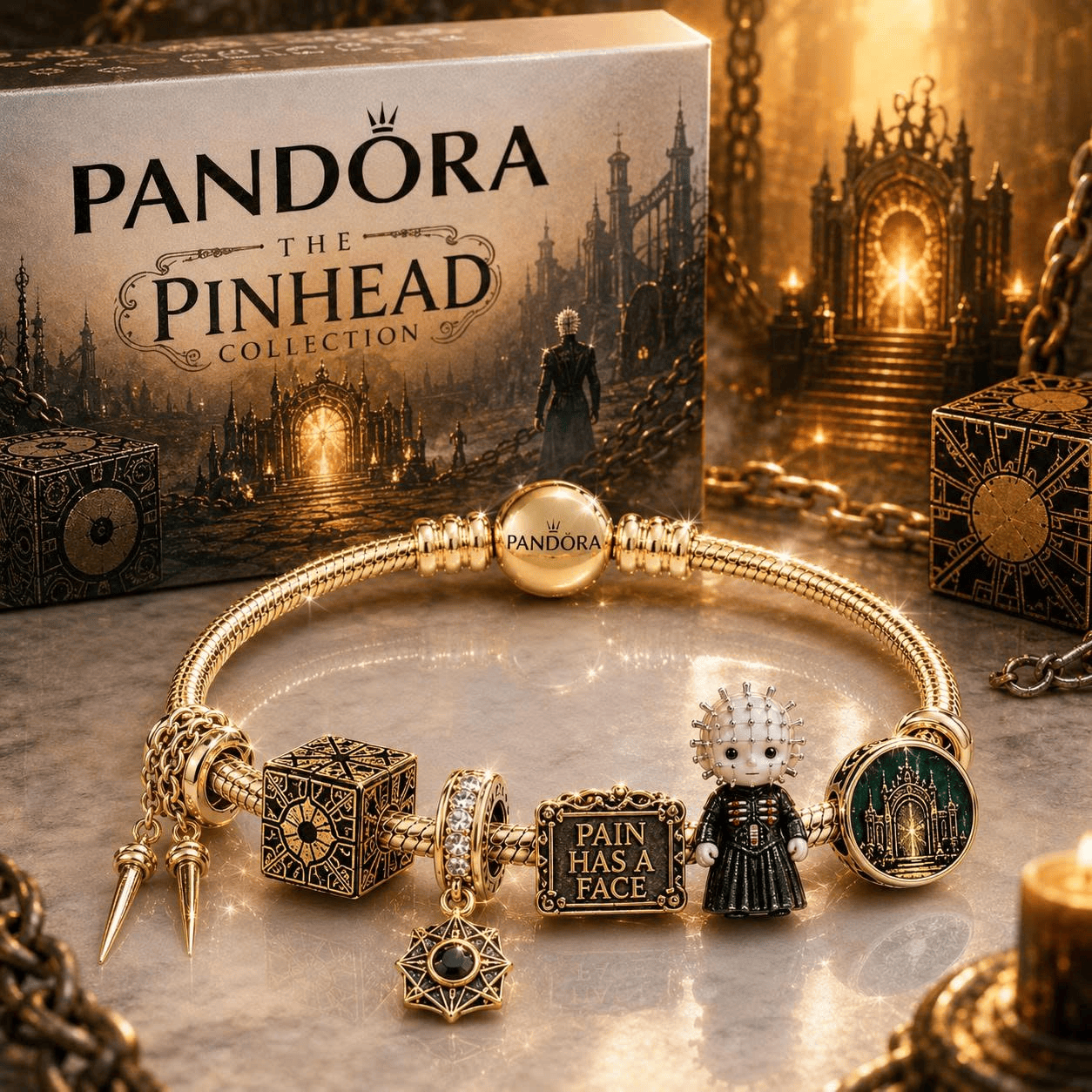 PHD Gold Charm Bracelet Set TTN