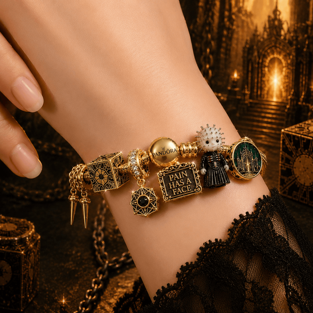 PHD Gold Charm Bracelet Set TTN