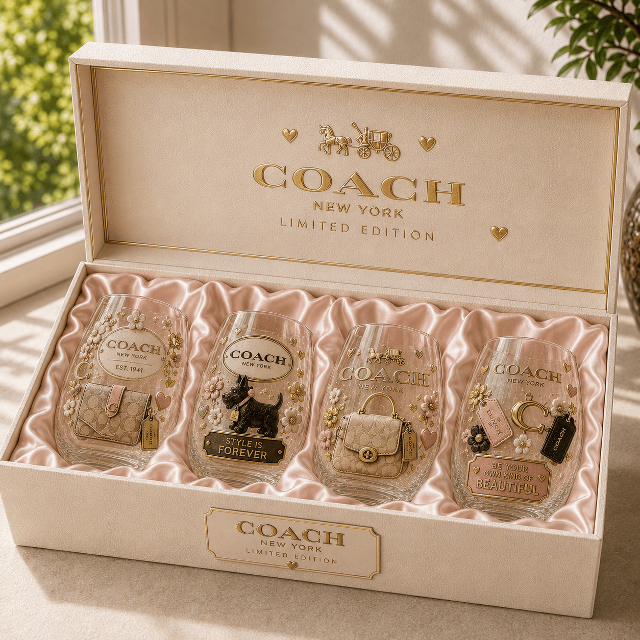 Premium COACH Wine Glass Cup TTN