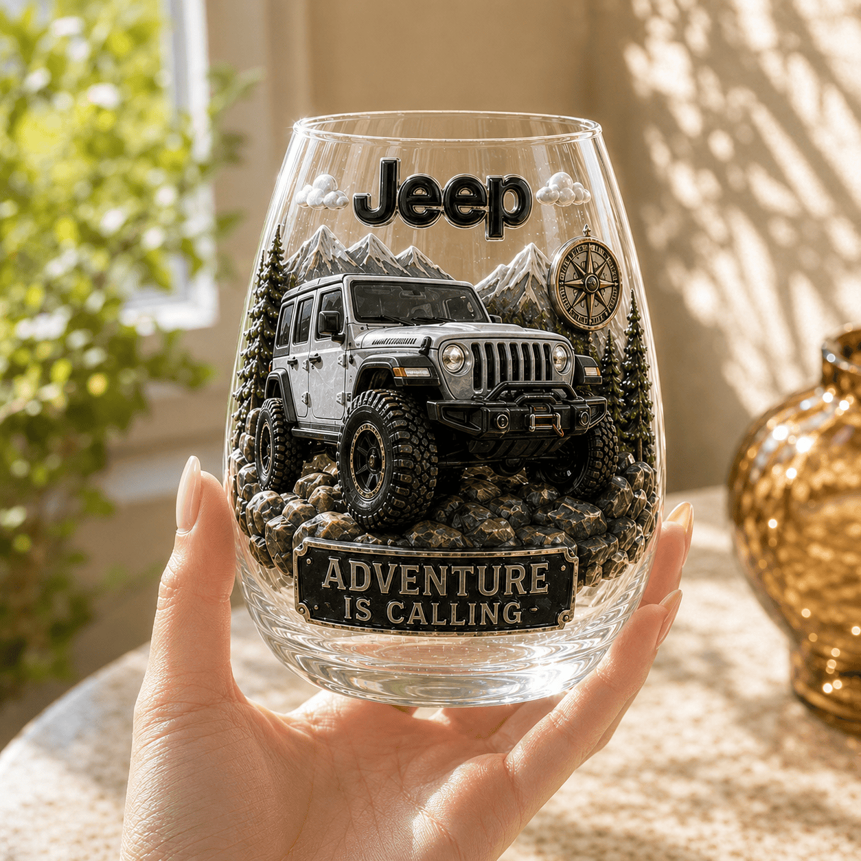 Premium JEEP Wine Glass Cup TTN