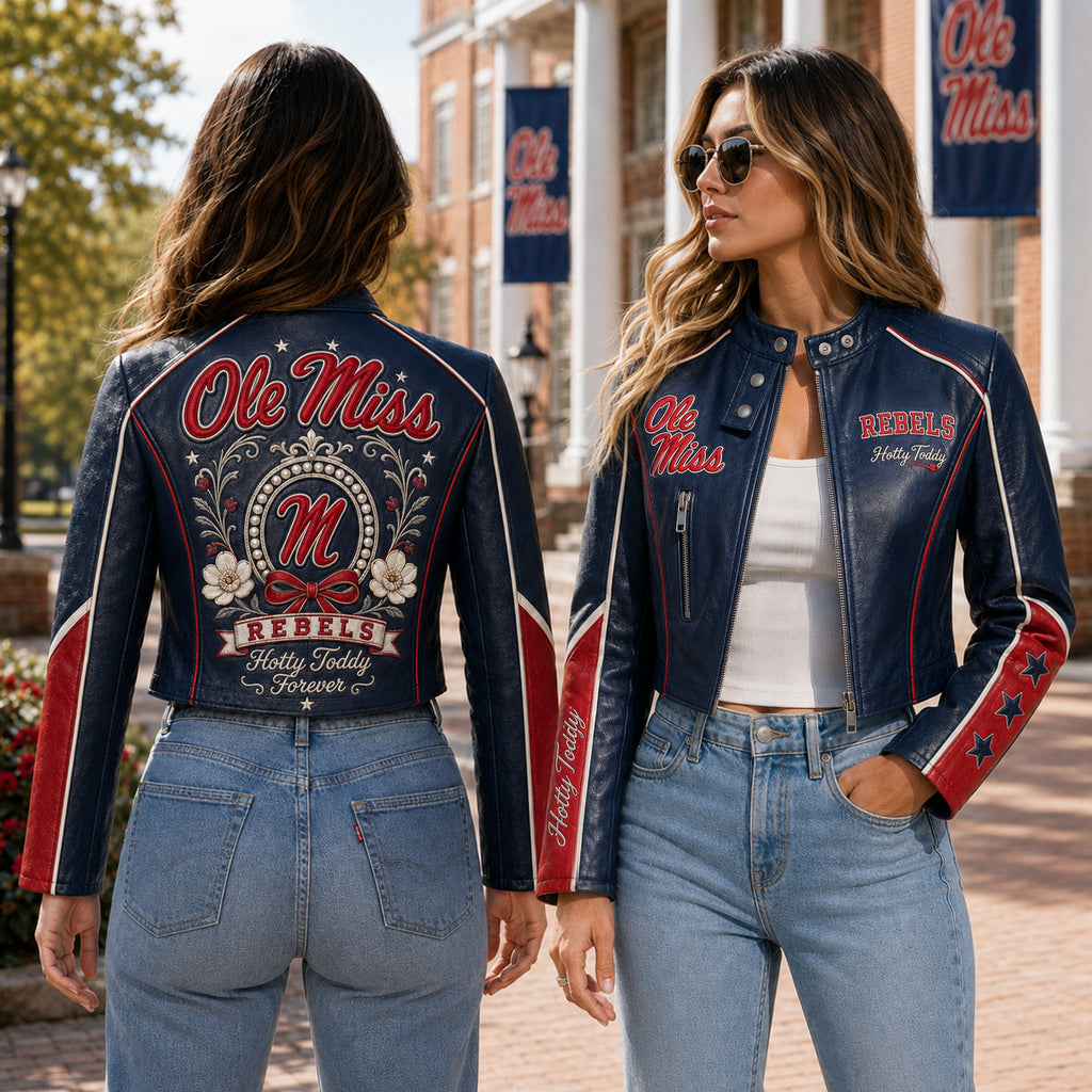 Premium OMR Cropped Leather Zipper Jacket TNSM