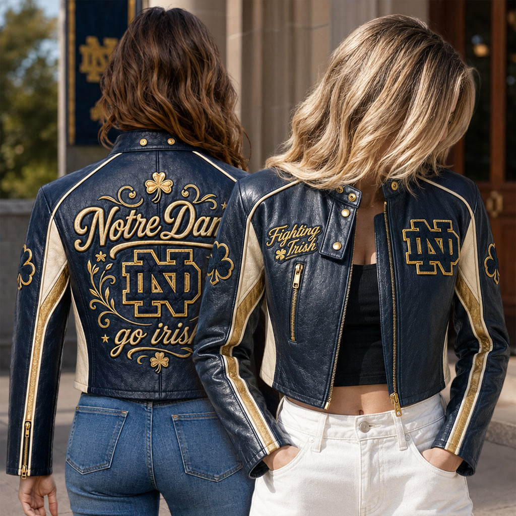 Premium NDFI Cropped Leather Zipper Jacket TNSM